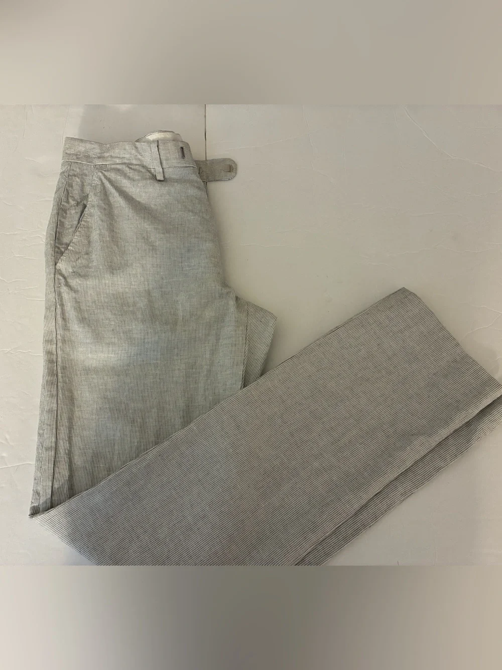 J Crew Men Pants Micro Stripe Linen Blend Bowery 29x32 Luxury Old Money Preppy
